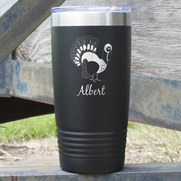 Custom Old Fashioned Thanksgiving 20 oz Stainless Steel Tumbler (Personalized)