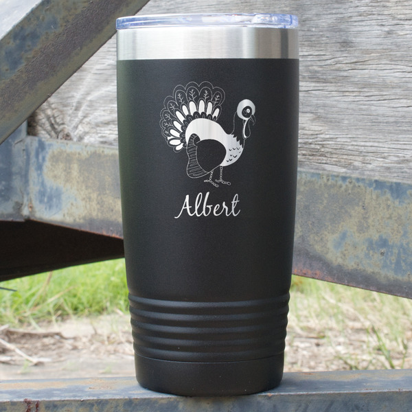 Custom Old Fashioned Thanksgiving 20 oz Stainless Steel Tumbler (Personalized)