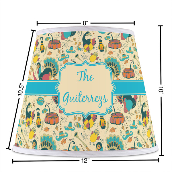 Old Fashioned Thanksgiving Poly Film Empire Lampshade - Dimensions