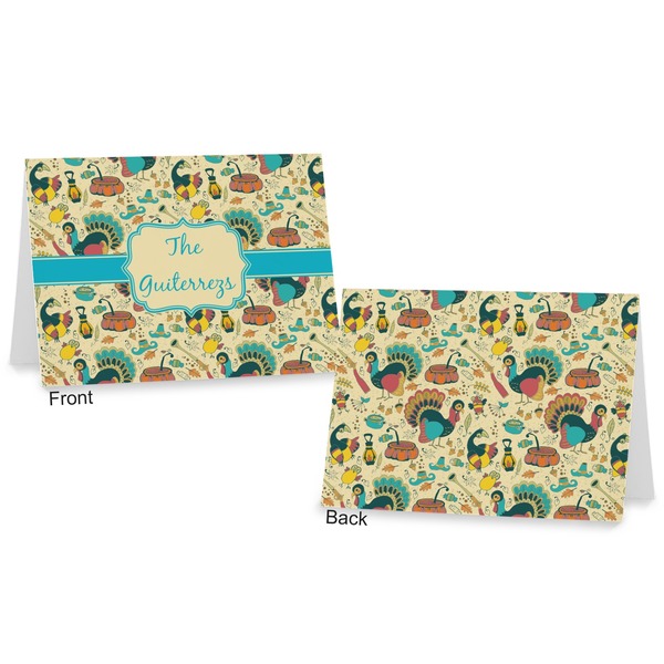 Old Fashioned Thanksgiving Postcard - Front and Back