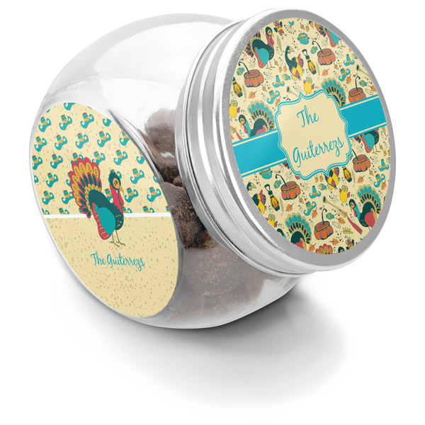Custom Old Fashioned Thanksgiving Puppy Treat Jar (Personalized)