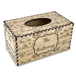 Old Fashioned Thanksgiving Wood Tissue Box Cover - Rectangle (Personalized)