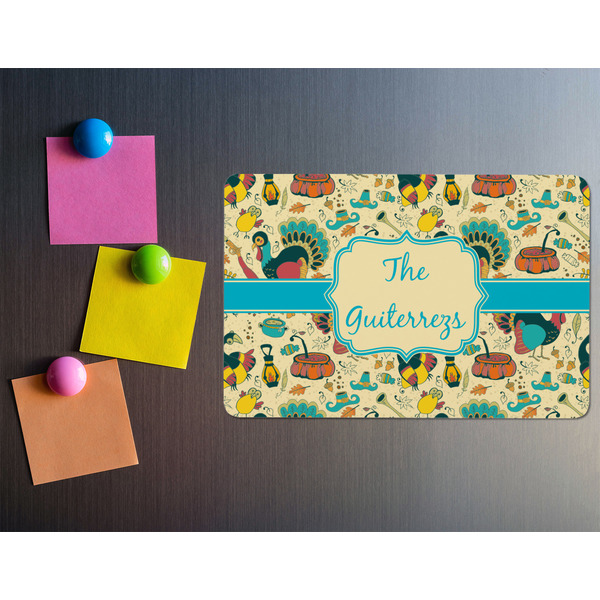 Old Fashioned Thanksgiving Rectangular Fridge Magnet - LIFESTYLE