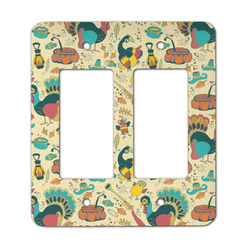 Old Fashioned Thanksgiving Rocker Style Light Switch Cover - Two Switch