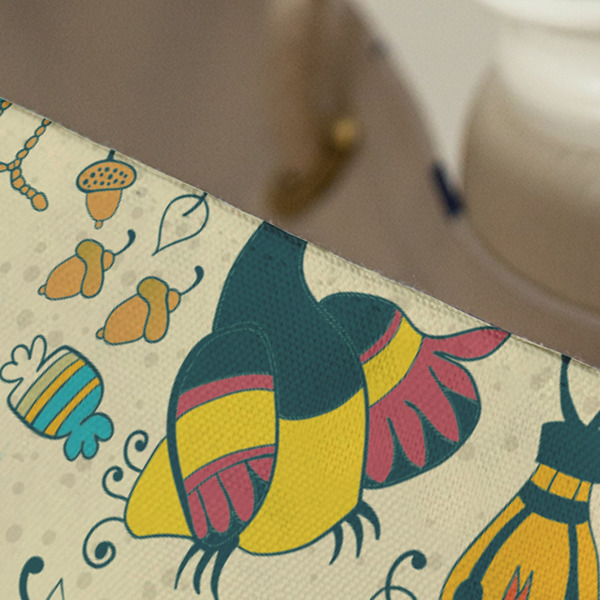 Old Fashioned Thanksgiving Large Rope Tote - Close Up View