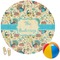 Old Fashioned Thanksgiving Round Beach Towel
