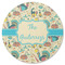 Old Fashioned Thanksgiving Round Coaster Rubber Back - Single