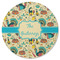 Old Fashioned Thanksgiving Round Rubber Backed Coaster (Personalized)