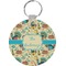 Old Fashioned Thanksgiving Round Plastic Keychain (Personalized)