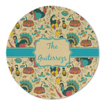 Old Fashioned Thanksgiving Round Linen Placemat (Personalized)
