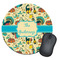Old Fashioned Thanksgiving Round Mouse Pad
