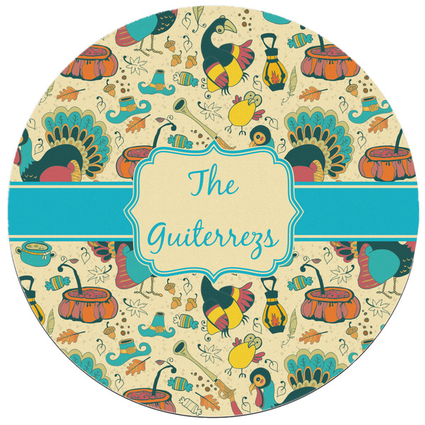 Old Fashioned Thanksgiving Round Mousepad - APPROVAL