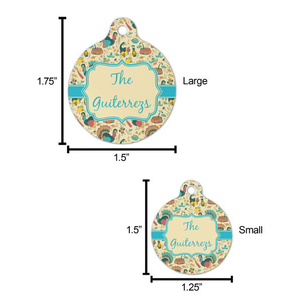 Old Fashioned Thanksgiving Round Pet ID Tag - Large - Comparison Scale
