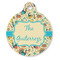 Old Fashioned Thanksgiving Round Pet ID Tag - Large - Front