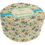 Old Fashioned Thanksgiving Round Pouf Ottoman (Personalized)