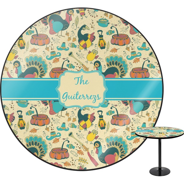 Custom Old Fashioned Thanksgiving Round Table - 30" (Personalized)