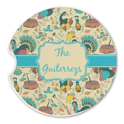 Old Fashioned Thanksgiving Sandstone Car Coaster - Single (Personalized)