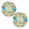 Old Fashioned Thanksgiving Sandstone Car Coasters - Set of 2