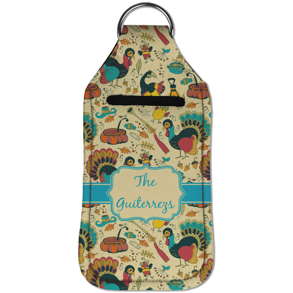 Old Fashioned Thanksgiving Sanitizer Holder Keychain - Large (Front)