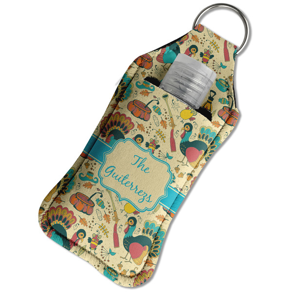 Old Fashioned Thanksgiving Sanitizer Holder Keychain - Large in Case