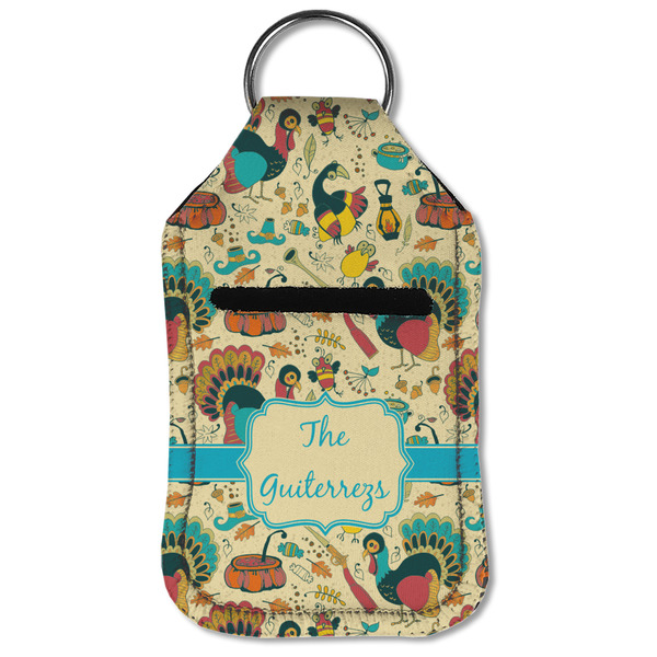 Old Fashioned Thanksgiving Sanitizer Holder Keychain - Small (Front Flat)