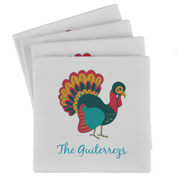 Old Fashioned Thanksgiving Absorbent Stone Coasters - Set of 4 (Personalized)