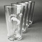 Old Fashioned Thanksgiving Set of Four Engraved Pint Glasses - Set View