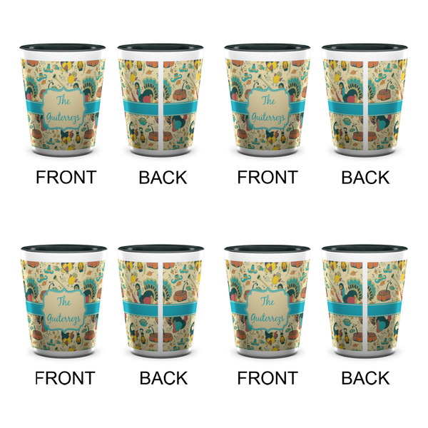 Old Fashioned Thanksgiving Shot Glassess - Two Tone - Set of 4 - APPROVAL