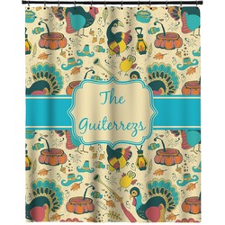 Old Fashioned Thanksgiving Extra Long Shower Curtain - 70"x84" (Personalized)