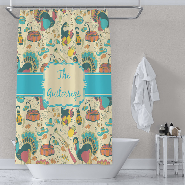 Old Fashioned Thanksgiving Shower Curtain Lifestyle