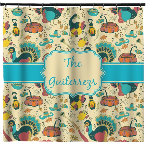 Custom Old Fashioned Thanksgiving Shower Curtain - Custom Size (Personalized)