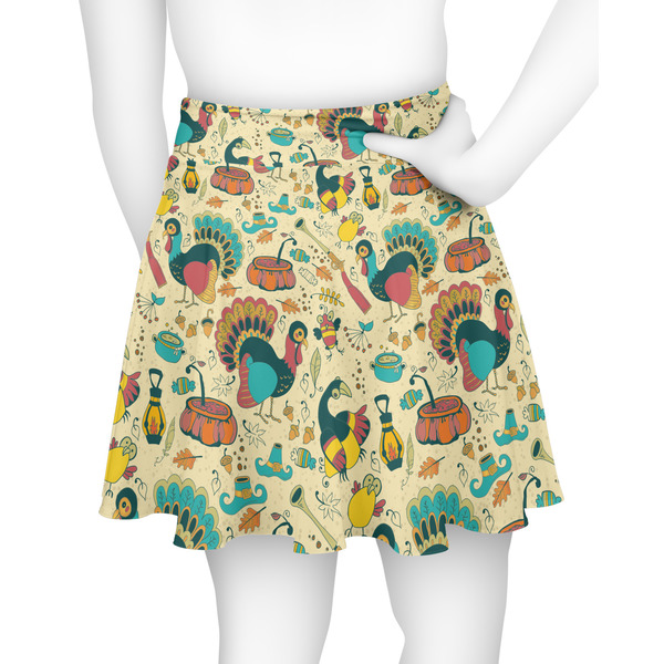 Old Fashioned Thanksgiving Skater Skirt - Back
