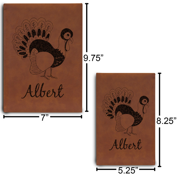 Old Fashioned Thanksgiving Sketch Book Size Comparison w/ Dimension