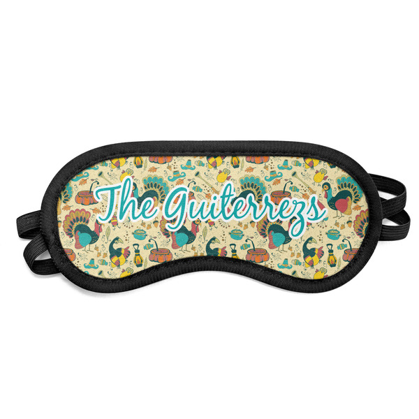 Custom Old Fashioned Thanksgiving Sleeping Eye Mask - Small (Personalized)