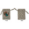 Old Fashioned Thanksgiving Small Burlap Gift Bag - Front Approval
