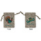 Old Fashioned Thanksgiving Small Burlap Gift Bag - Front and Back