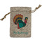 Old Fashioned Thanksgiving Small Burlap Gift Bag - Front
