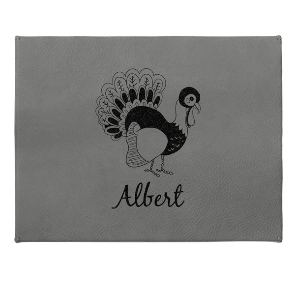 Old Fashioned Thanksgiving Small Engraved Gift Box with Leather Lid - Approval