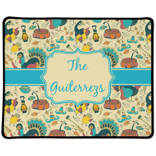 Custom Old Fashioned Thanksgiving Large Gaming Mouse Pad - 12.5" x 10" (Personalized)