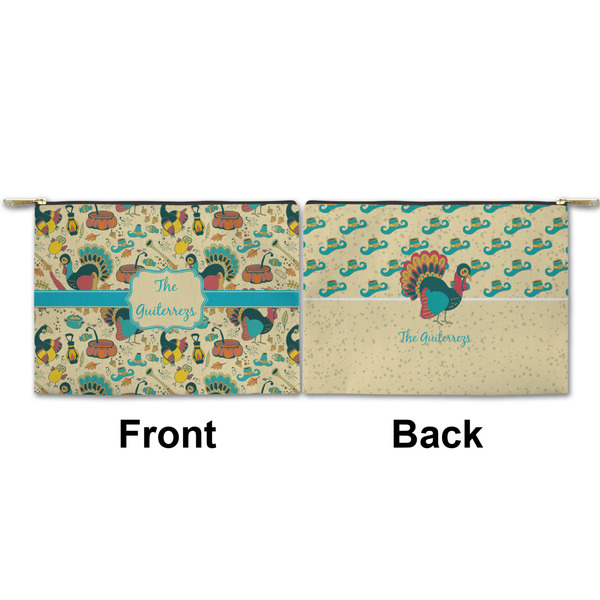 Old Fashioned Thanksgiving Small Zipper Pouch Approval (Front and Back)