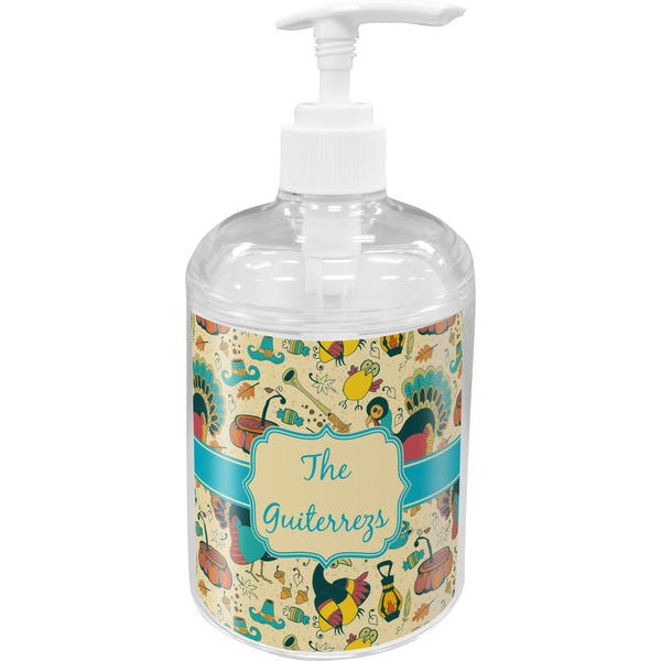 Custom Old Fashioned Thanksgiving Acrylic Soap & Lotion Bottle (Personalized)