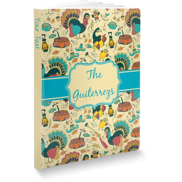 Custom Old Fashioned Thanksgiving Softbound Notebook - 5.75" x 8" (Personalized)