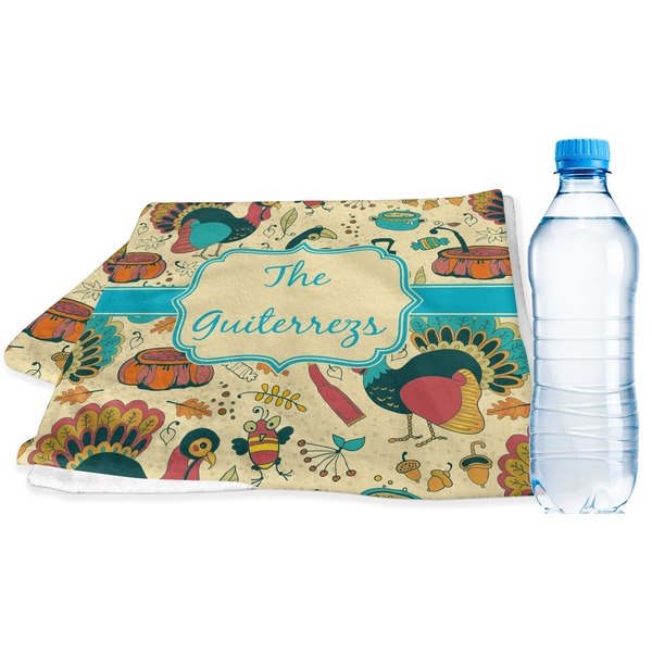 Custom Old Fashioned Thanksgiving Sports & Fitness Towel (Personalized)