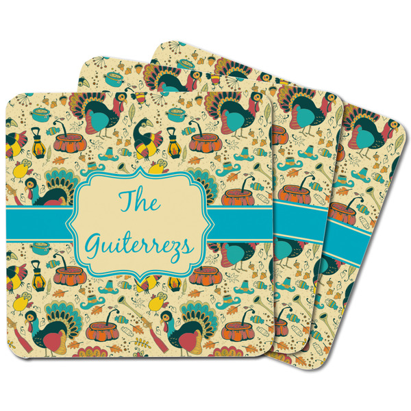 Old Fashioned Thanksgiving Square Fridge Magnet - MAIN