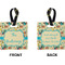 Old Fashioned Thanksgiving Square Luggage Tag (Front + Back)