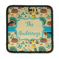 Old Fashioned Thanksgiving Iron On Square Patch w/ Name or Text