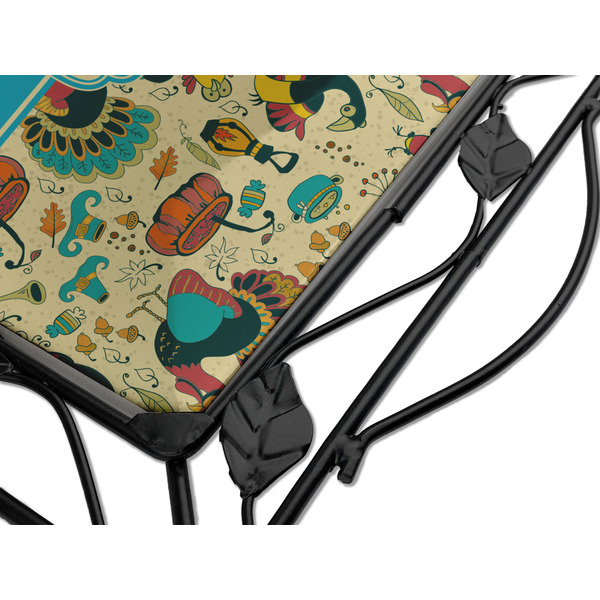 Old Fashioned Thanksgiving Square Trivet - Detail