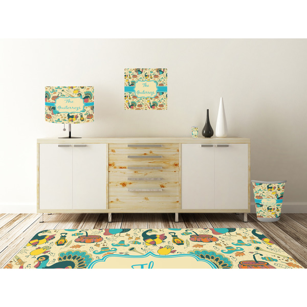 Old Fashioned Thanksgiving Square Wall Decal Wooden Desk