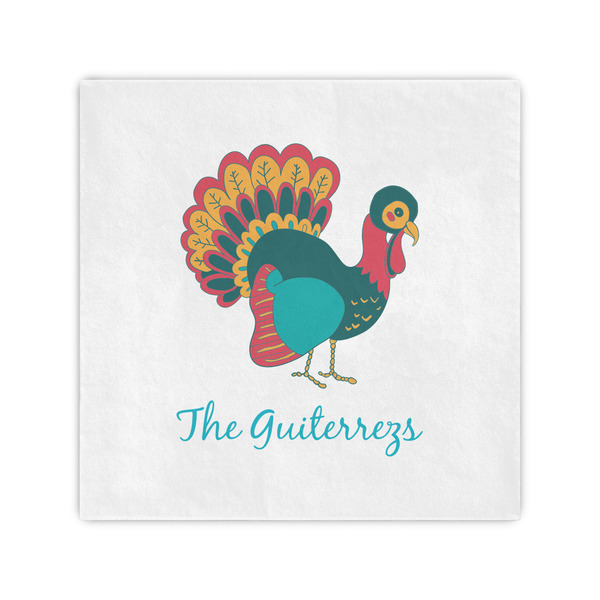 Custom Old Fashioned Thanksgiving Standard Cocktail Napkins (Personalized)