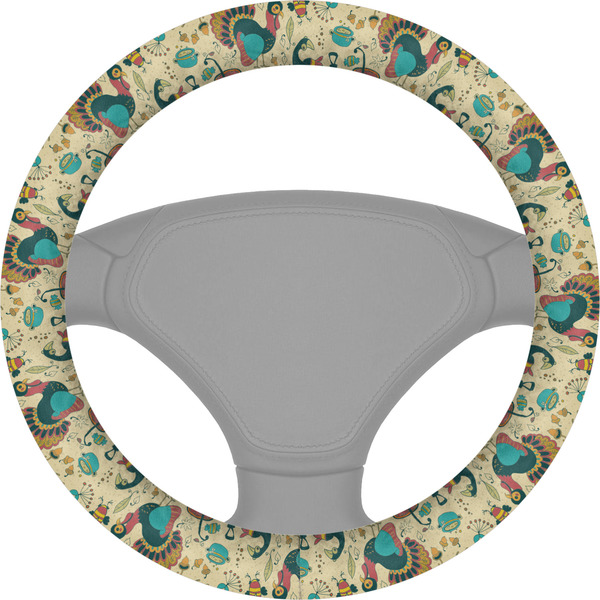 Custom Old Fashioned Thanksgiving Steering Wheel Cover